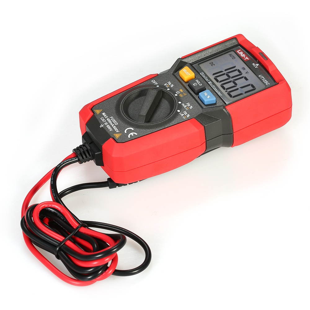 UNI-T UT125C Mini LCD Digital Multimeter DC/AC Voltage Current Meter NCV Capacitance Resistance Diode Tester Voltmeter Ammeter