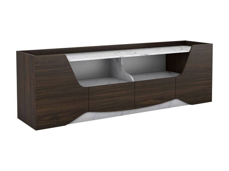 Furniture of America Lipmin Espresso 71-inch Storage TV Stand