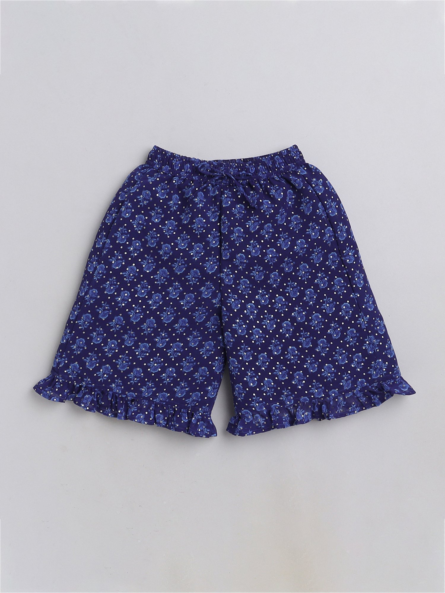 Many Frocks Kids Blue Embellished Top with Plazzos