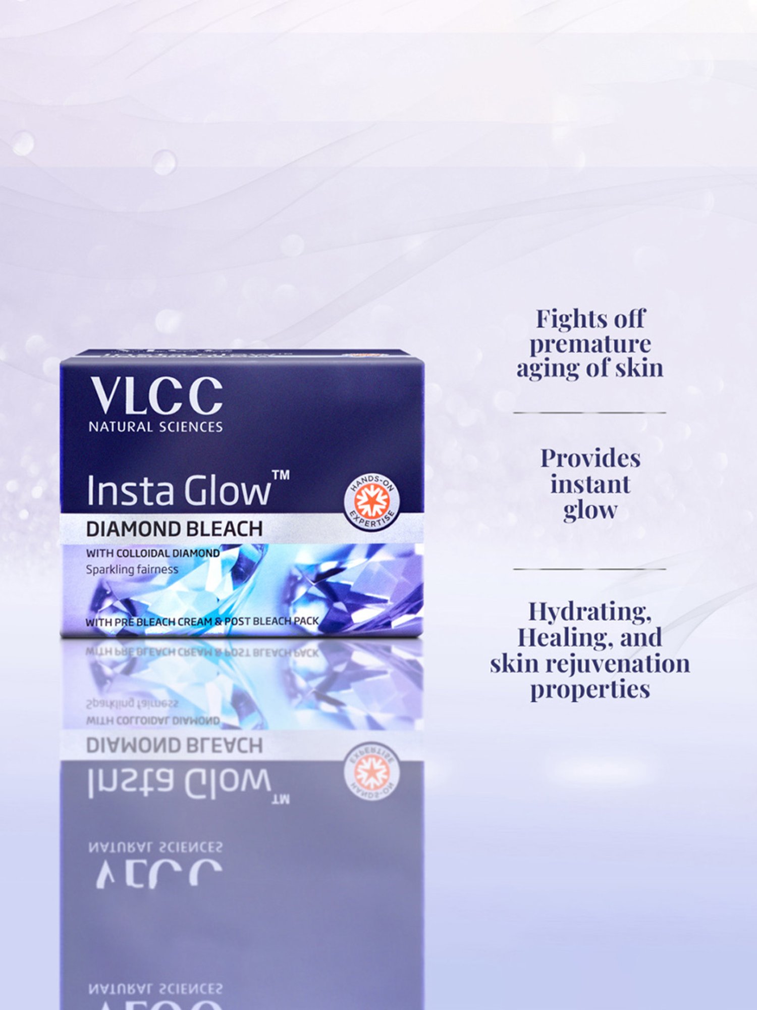 VLCC Insta Glow Gold Bleach & Insta Glow Diamond Bleach Combo