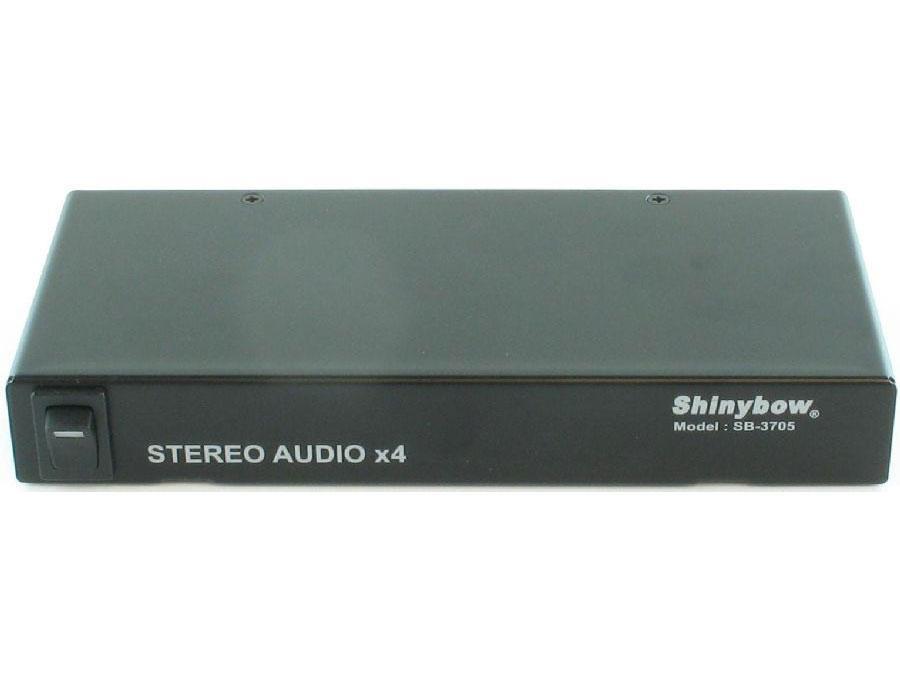 Shinybow 1x4 (1:4) 4-Way Stereo Analog R/L Audio Splitter Distribution Amplifier SB-3705