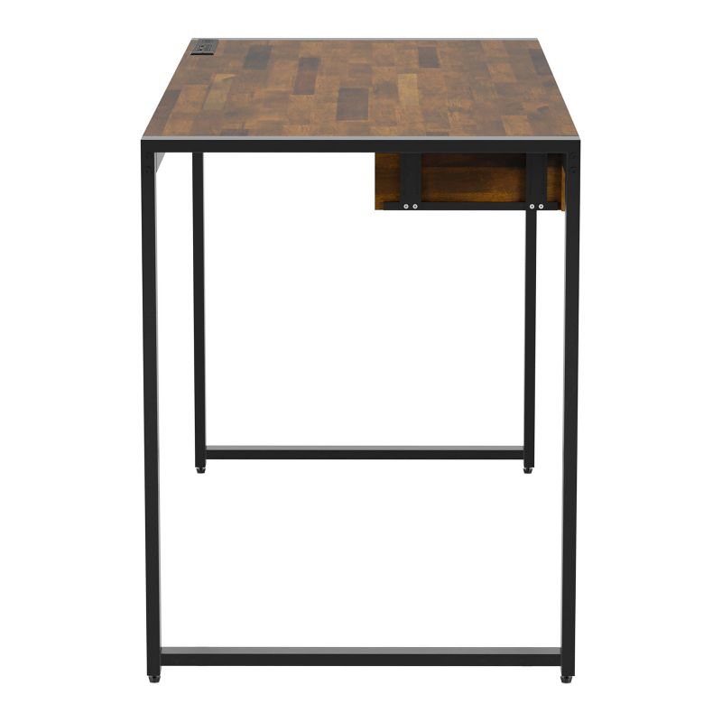 Eriboll Writing Desk with 1 Drawer and USB Plug Sand Black/Natural Tone - HOMES: Inside + Out