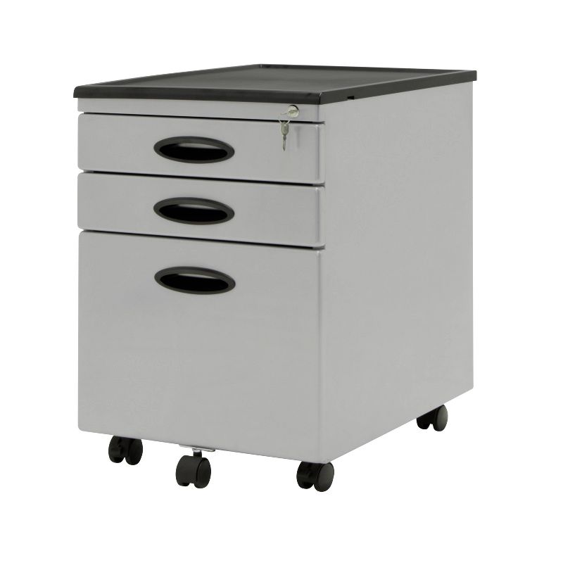 Element Mobile File Cabinet Silver - Studio Designs