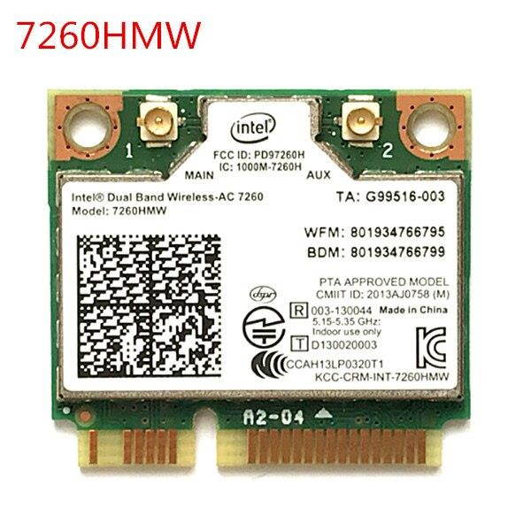 For IBM Lenovo Thinkpad Intel Wireless-N 7260 7260HMW 300Mbps Wifi Bluetooth BT4.0 Half Mini PCI-E Wlan Card FRU:04W3815