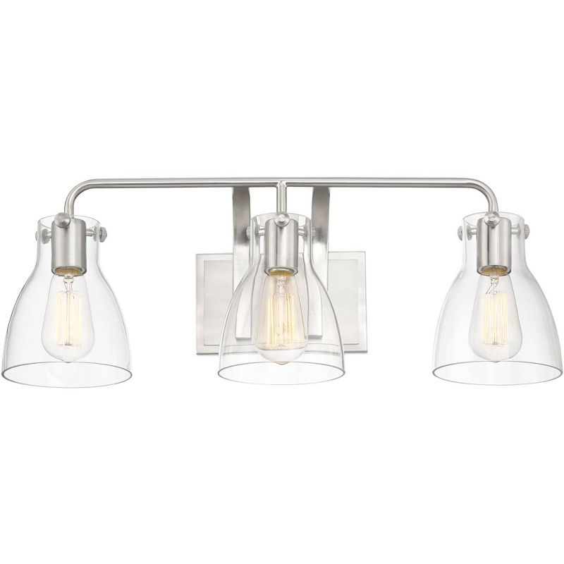 Barnes and Ivy Modern Swing Arm Wall Lamp Antique Brass Plug-In Light Fixture Taupe Fabric Bell Shade Bedroom Living Room Reading