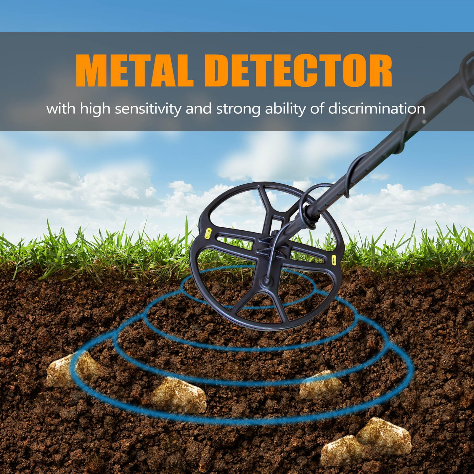 TIANXUN TX-950  Dis-cover Pro LCD Display Screen Handheld Metal Detector Easy Installation High Sensitivity High Accuracy Metal Detecting Tool Jewe-lry Treasure Underground Gold-Metal Finder