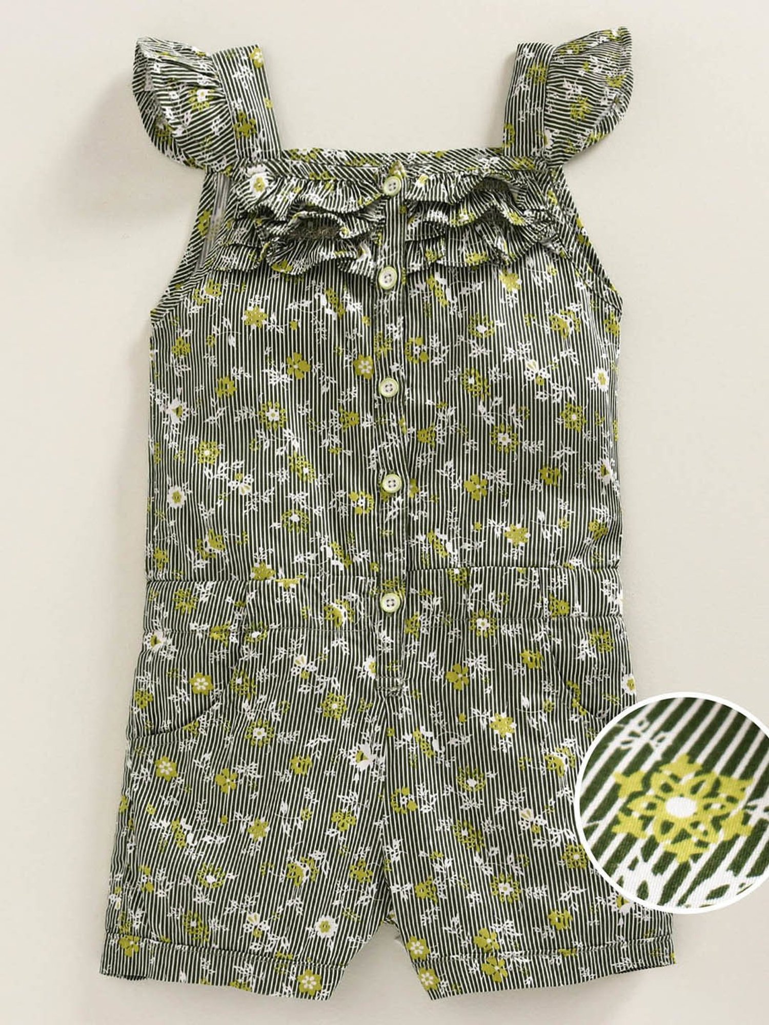 TeenTrums Girls Coral Solid Playsuit