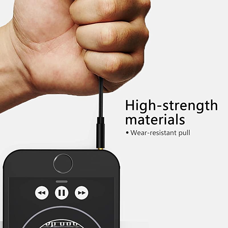 Audio Auxiliary Stereo Extension Audio Cable 35mm Stereo Jack Male to Female Stereo Jack Cord for Phones Headphones Speakers Tablets PCs MP3 Players and More 10FT 3M NylonBlack