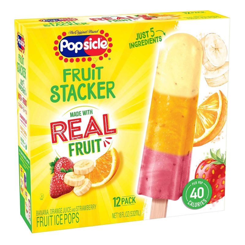 Popsicle Fruit Pop Frozen Stackers - 12ct