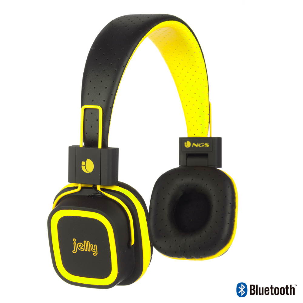 NGS Artica Jelly Bluetooth Stereo Headphones with Micro SD Card Slot Color Yellow Model YELLOWARTICAJELLY