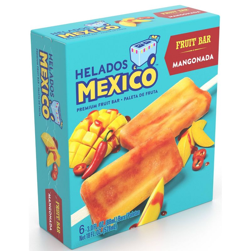 Helados Mexico Frozen Mangonada Fruit Bar -18oz/6ct
