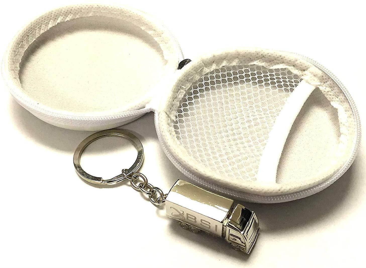 White Carrying Leather Case Compatible with Jawbone Slim UP Move Wrist Band Smartband Wireless Activity Bracelet Sport Wristband Bag Holder Pouch Hold Box Pocket Size Protection