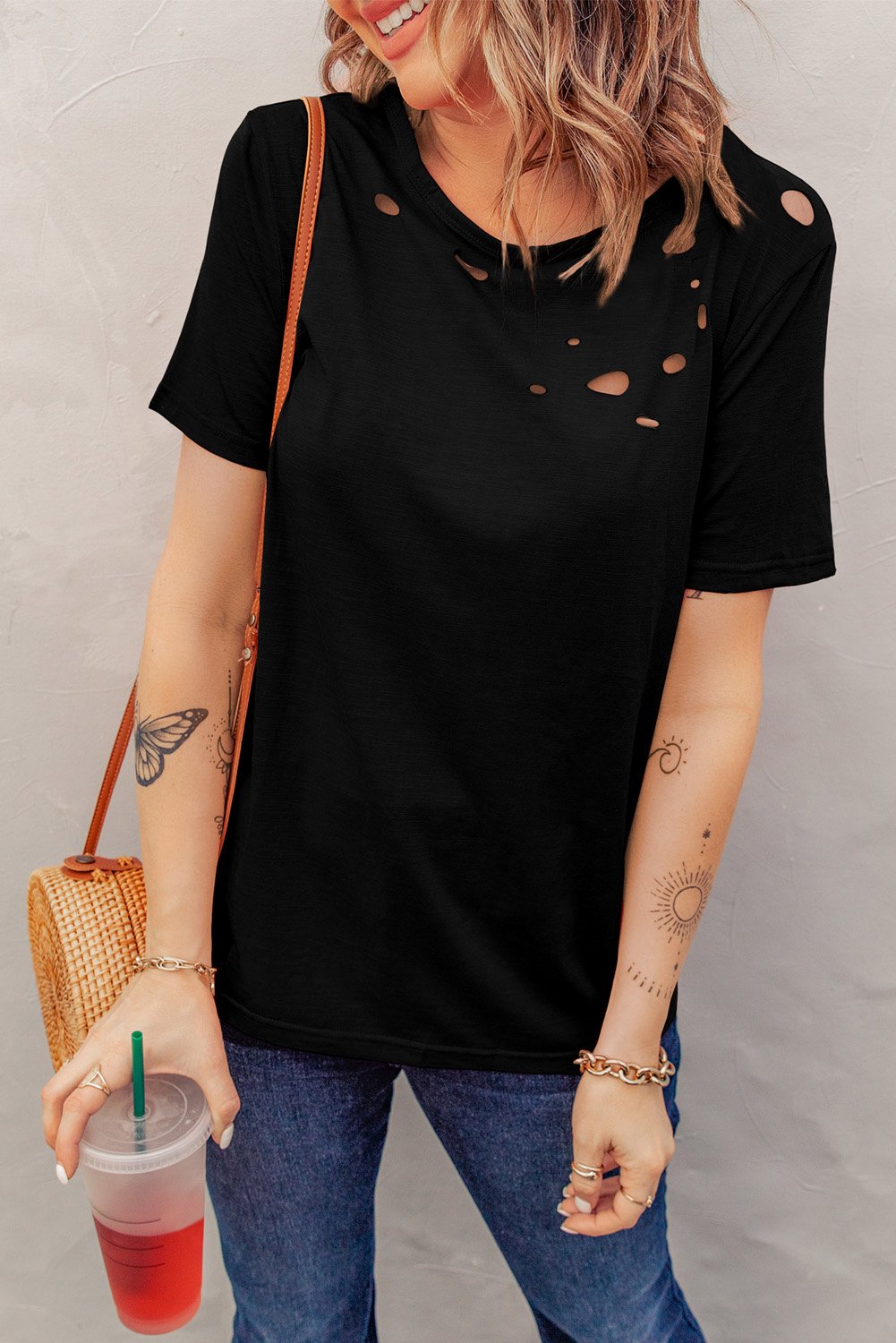 Pink Tie Dye Short Sleeve Crew Neck T Shirt Customized