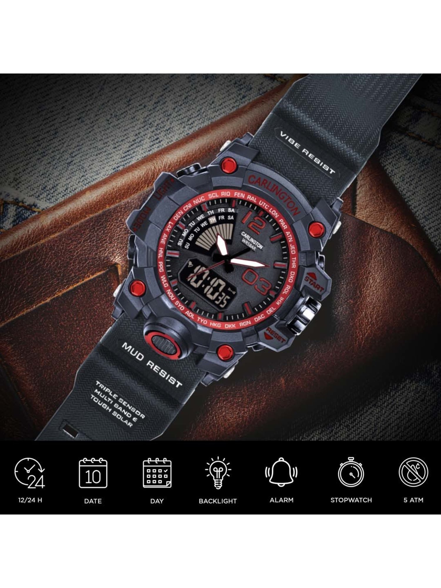 CARLINGTON Endurance 3366 Analog-Digital Watch for Men