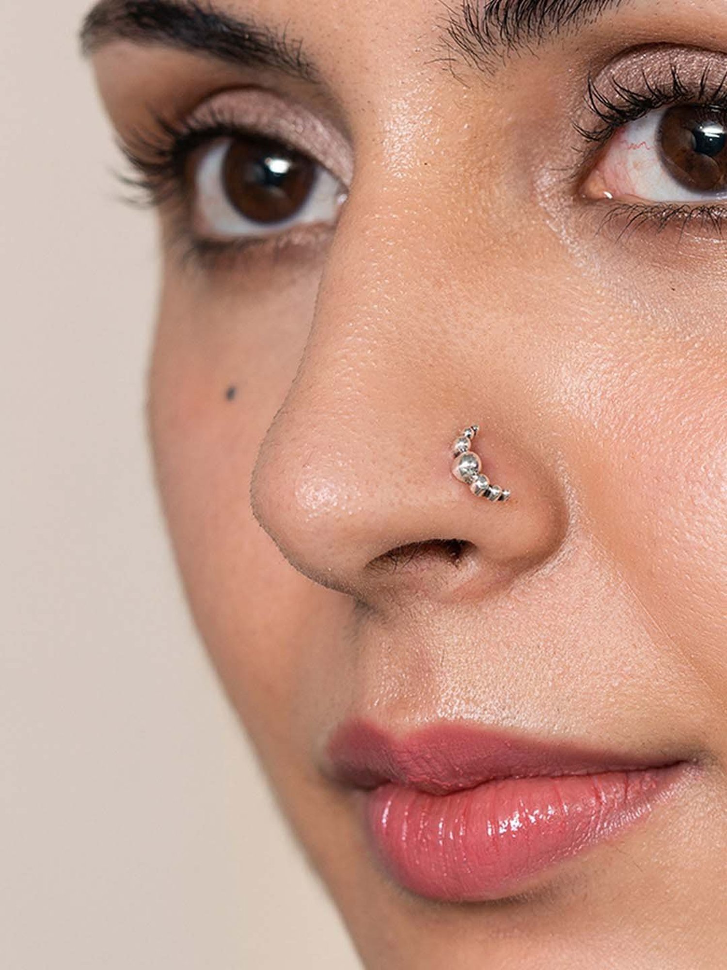 Shaya 92.5 Sterling Silver A Shooting Star Nosepin for Women