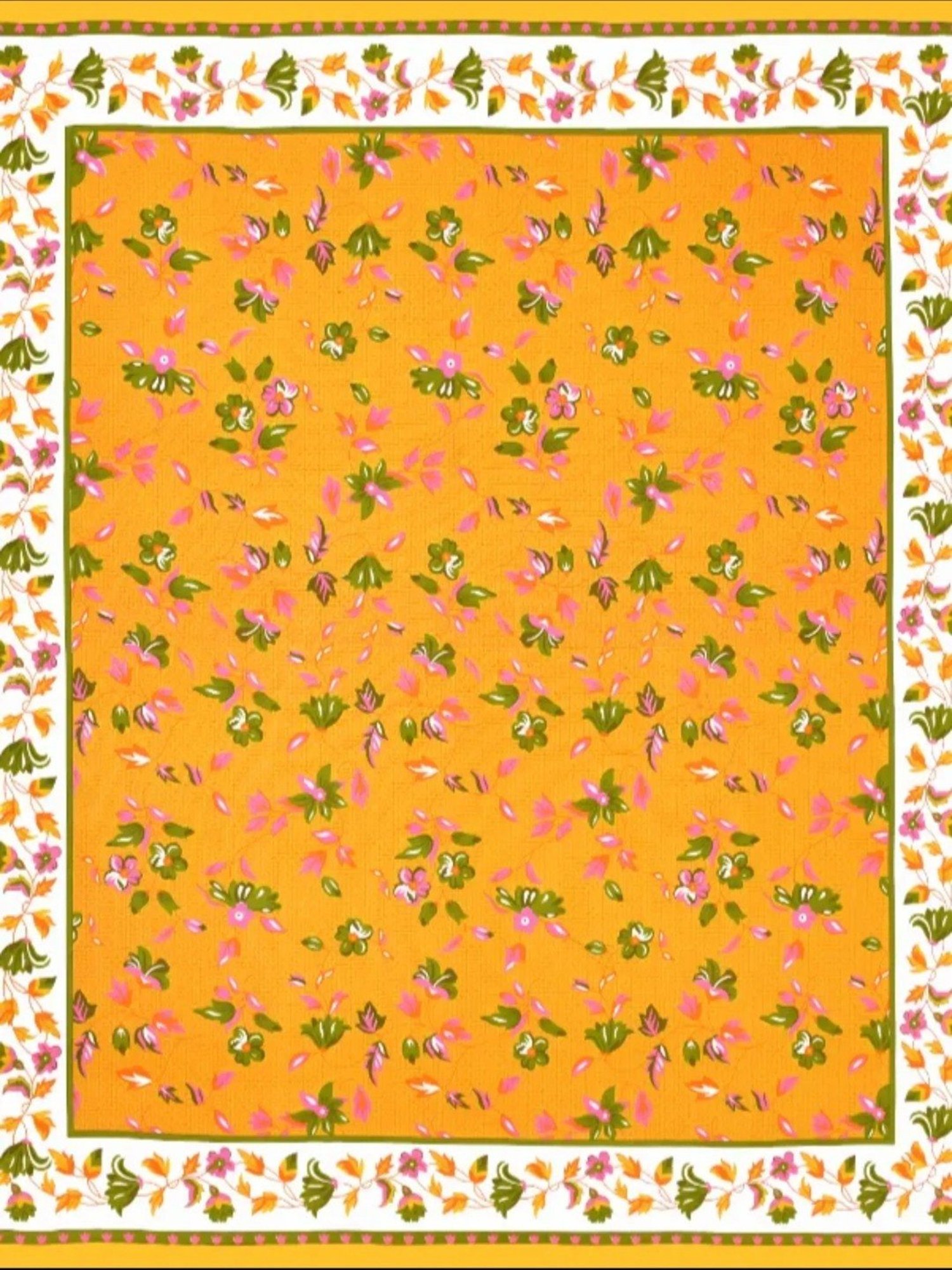 Living Roots Printed Yellow 240 TC Cotton Bedsheet with 2 Pillow Covers