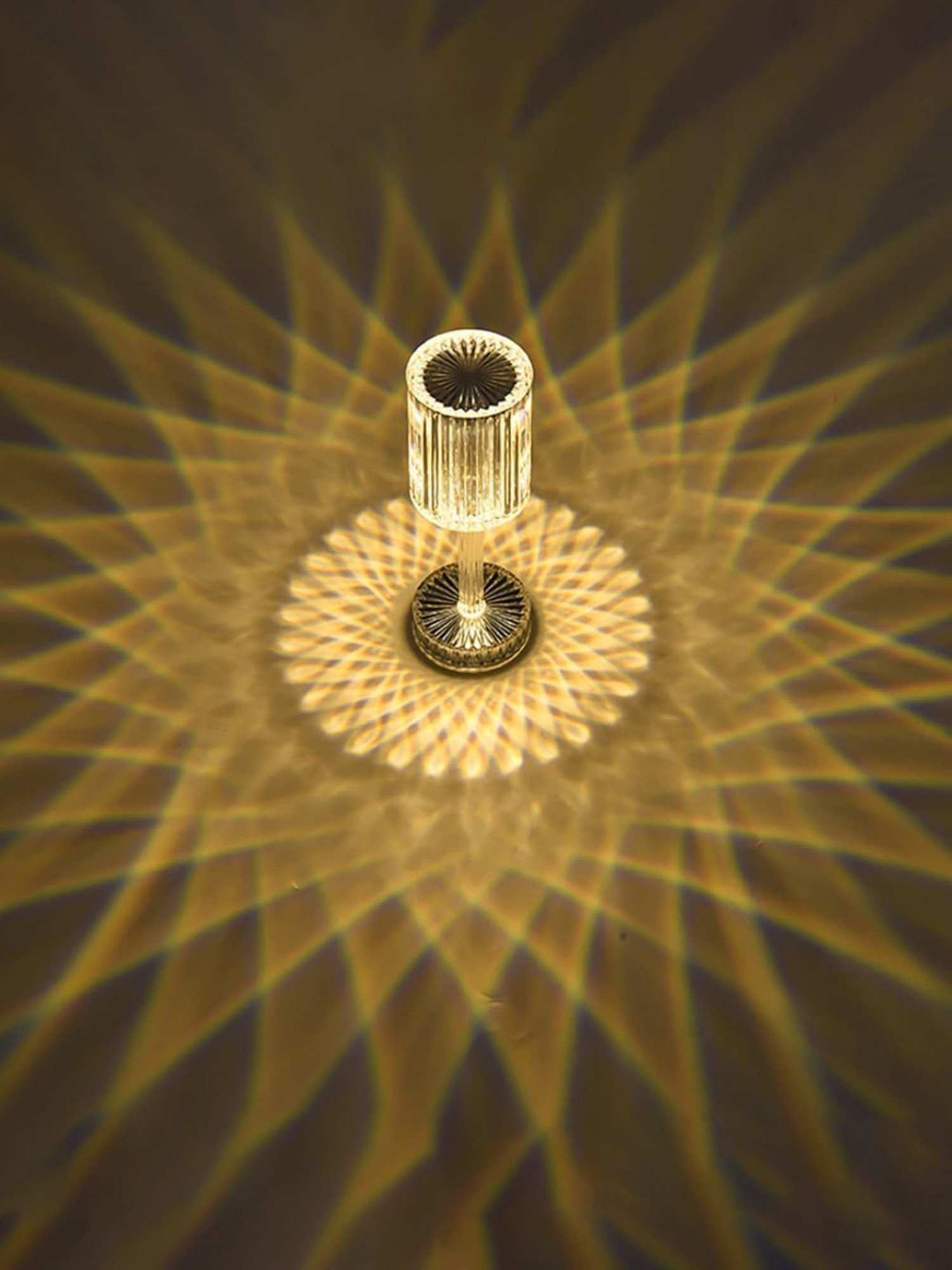 Xergy Crystal Table Lamp with Touch Control And Usb Rechargeable (Warm white)