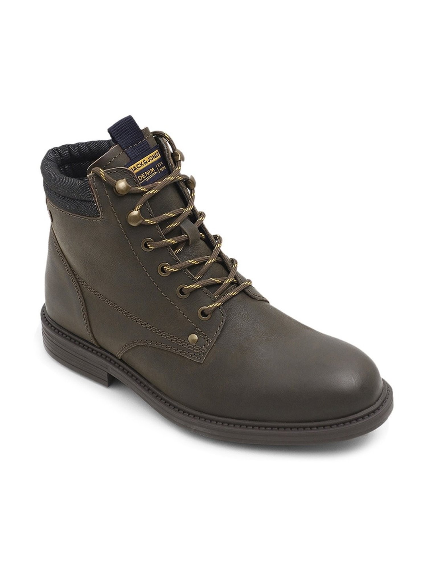Jack & Jones Men's Olive Derby Boots