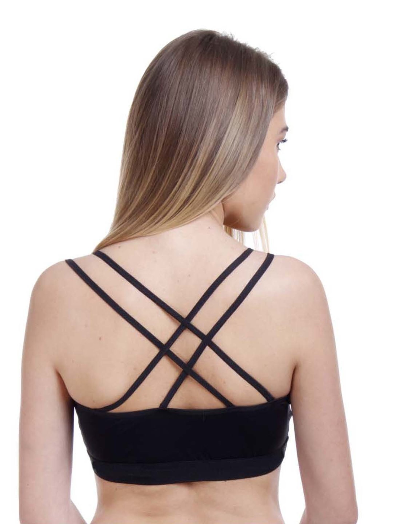 AROUSY Black Cotton Bralette Bras - Pack Of 3