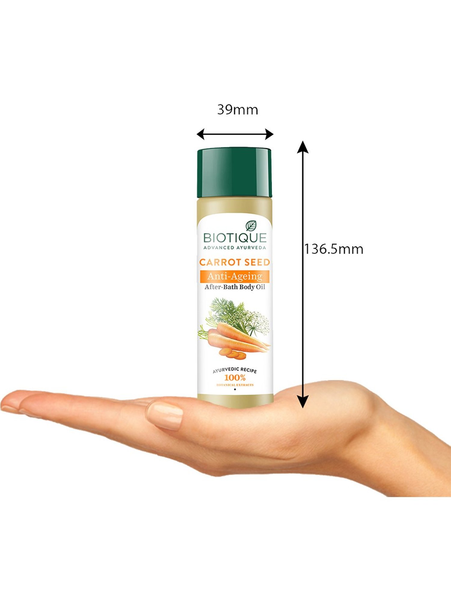 Biotique Carrot Seed Anti-Ageing After-Bath Body Oil - 120 ml