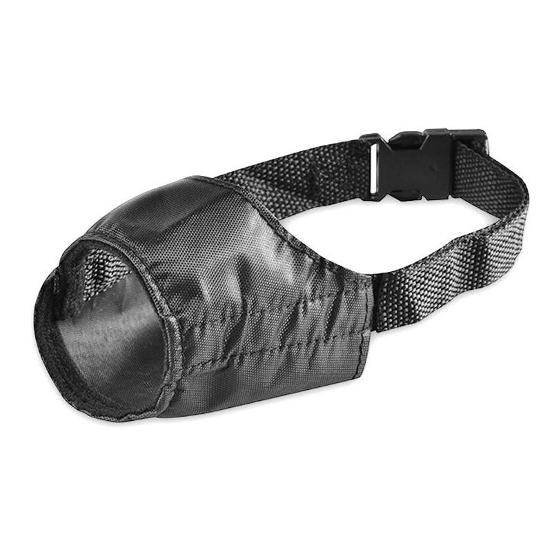 Insten Nylon Fabric Dog Muzzle for No Biting, Black 7" Dog Mouth Cover for Big Dogs
