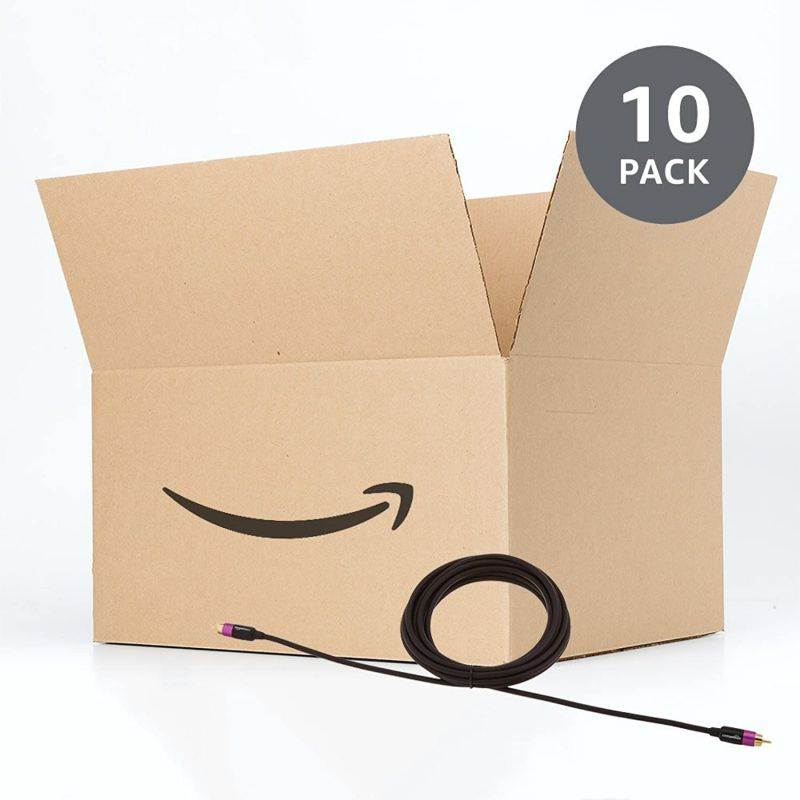 AmazonBasics Subwoofer Audio Cable - 15-Feet, 10-Pack