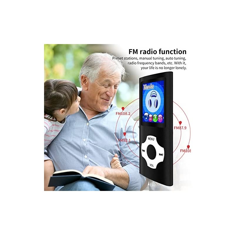 Support TF Cards Slim 1.8" LCD Mp3 Mp4 Player Media/Music/Audio Player with Accessories Black