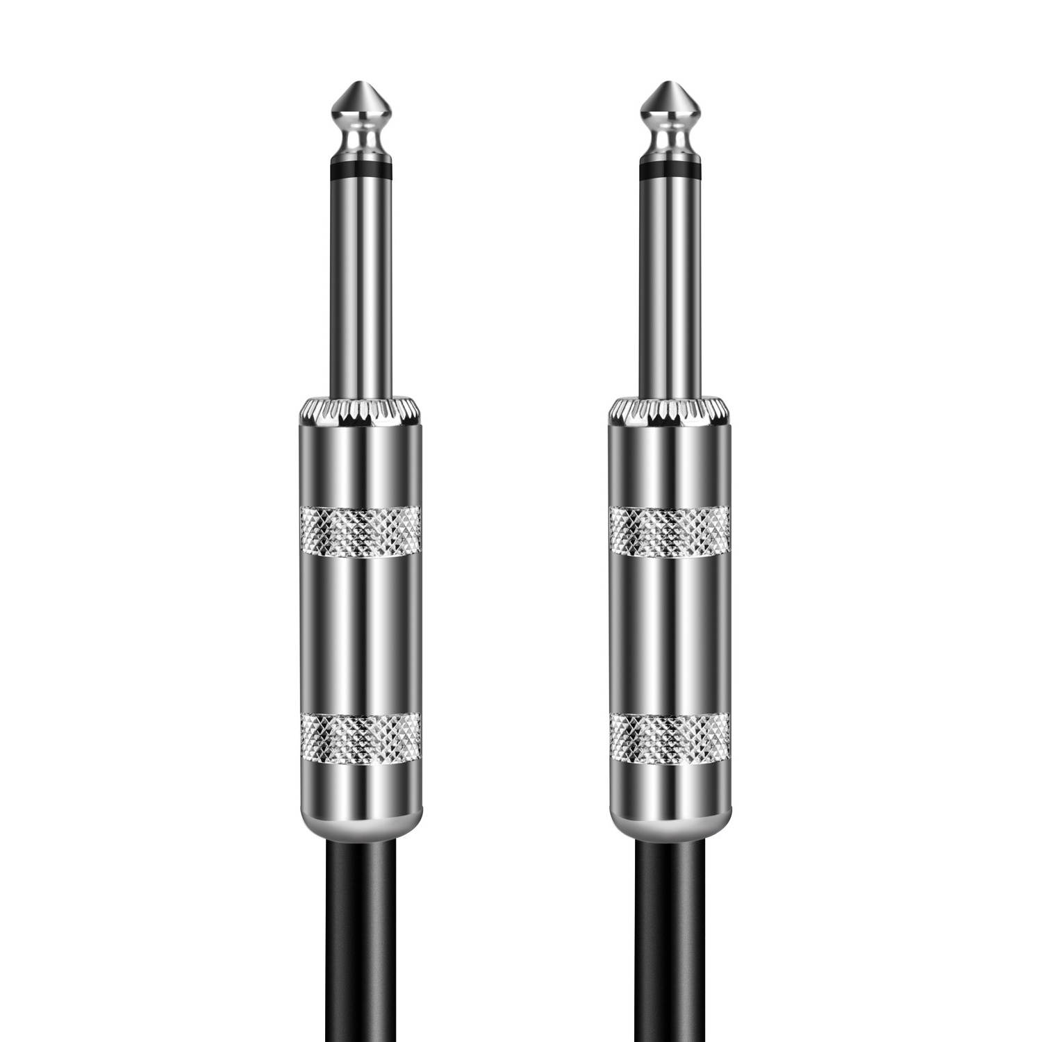 6.35mm Guitar Cable (6FT) 1/4 Inch TS Male 6.35mm Phono Jack Straight Plug Musical Instrument Patch Cable Wire Cord For Electric Bass Guitar, Amplifier Speaker, Electric Mandolin, Line-level Audio