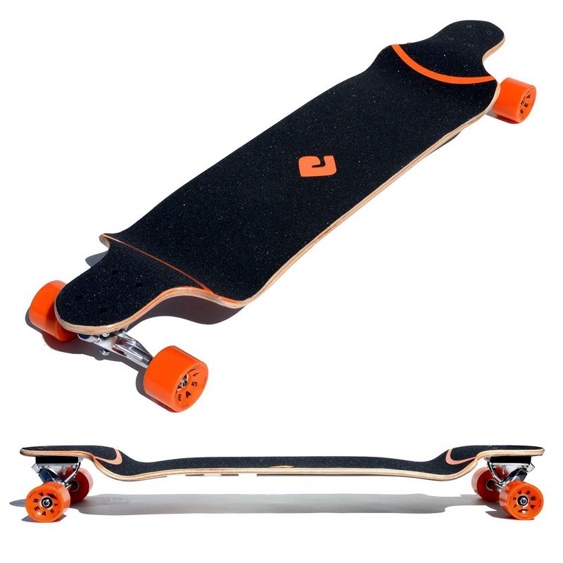 MBS 91048 Atom Drop-Through Longboard Cruiser 41-Inch Maple Deck Skateboarding, Orange