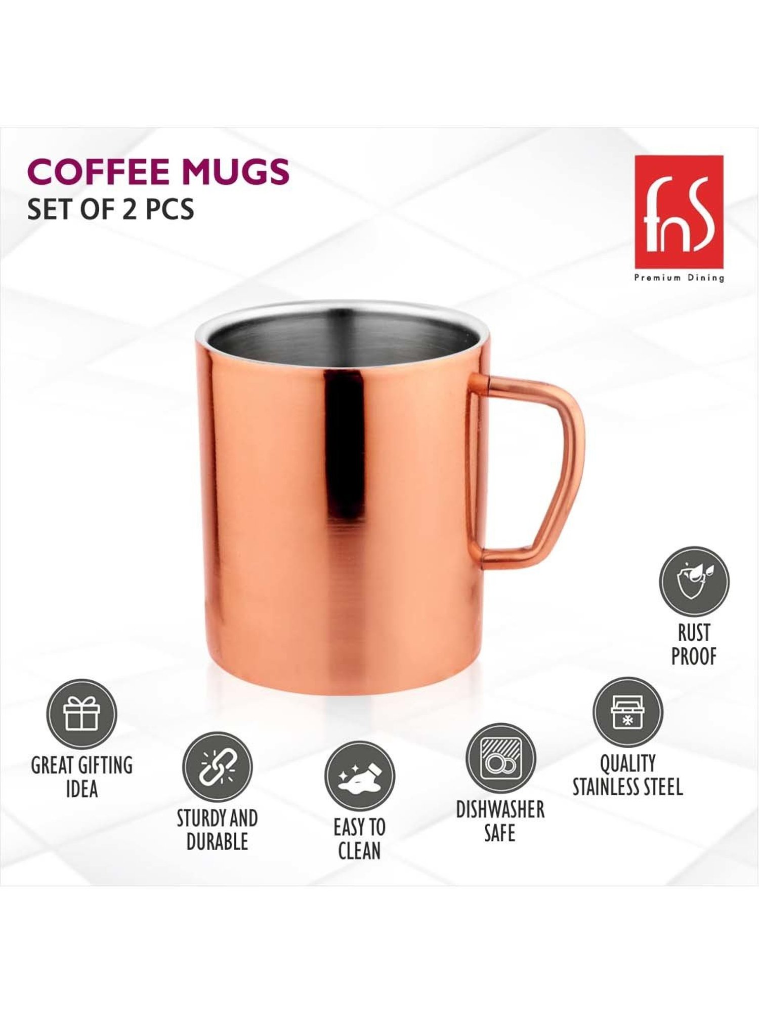 Femora Black Ceramic Coffee Mugs (0.36 L) - Set of 4