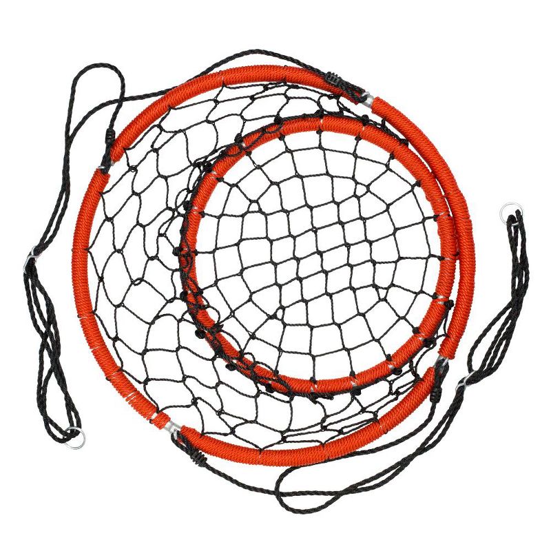 Swinging Monkey Giant 35 Inch 400 Pound Weight Capacity Family Friendly Webbed Outdoor Relaxing Round Chair Swing, Red