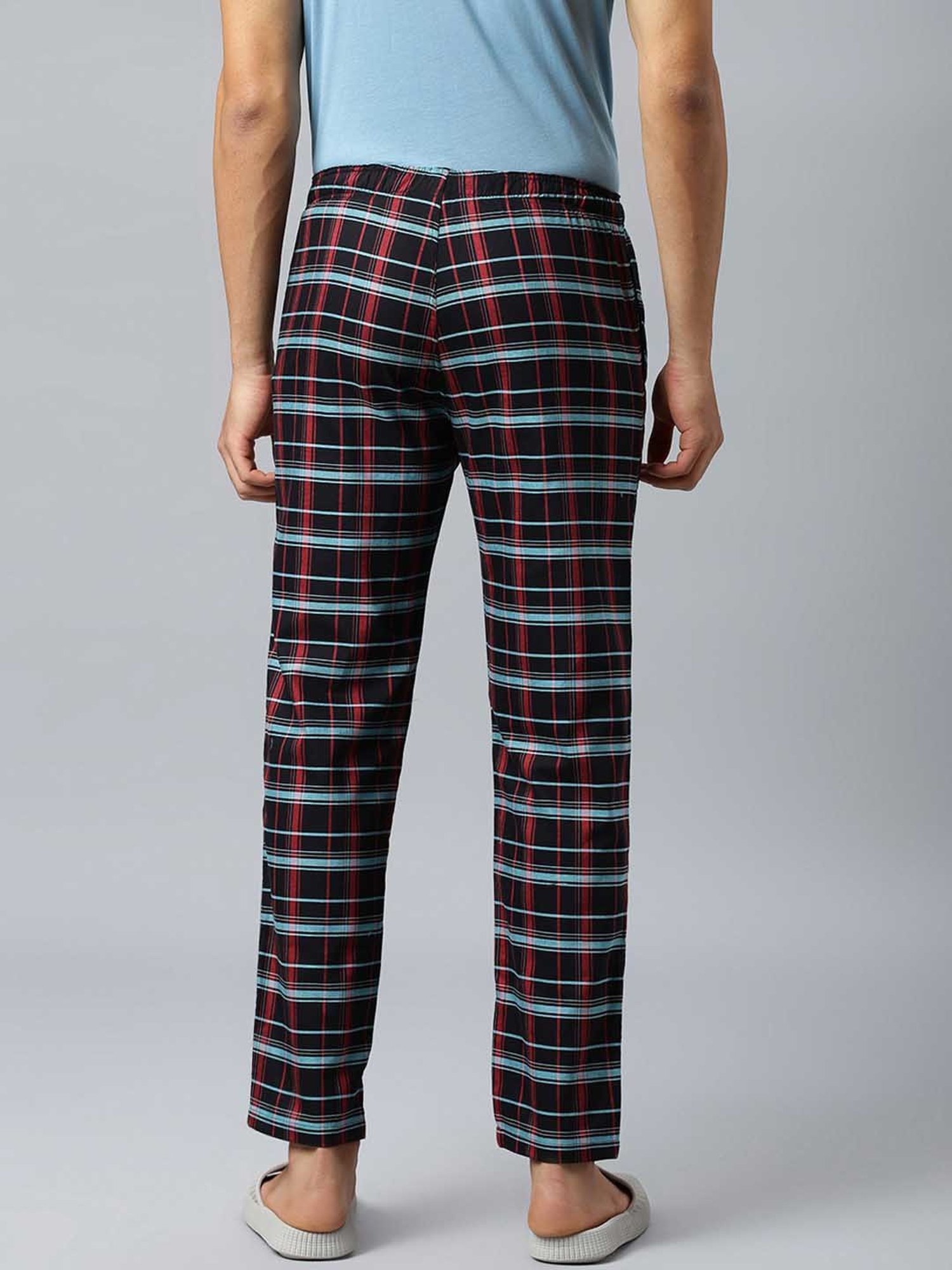 Don Vino Black Relaxed Fit Check Lounge Pants