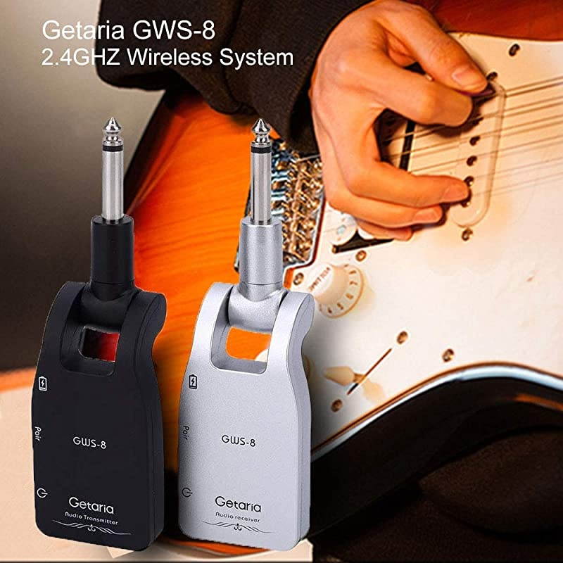 Wireless Guitar System 24G Rechargeable Transmitter Receiver for Electric Guitar Bass