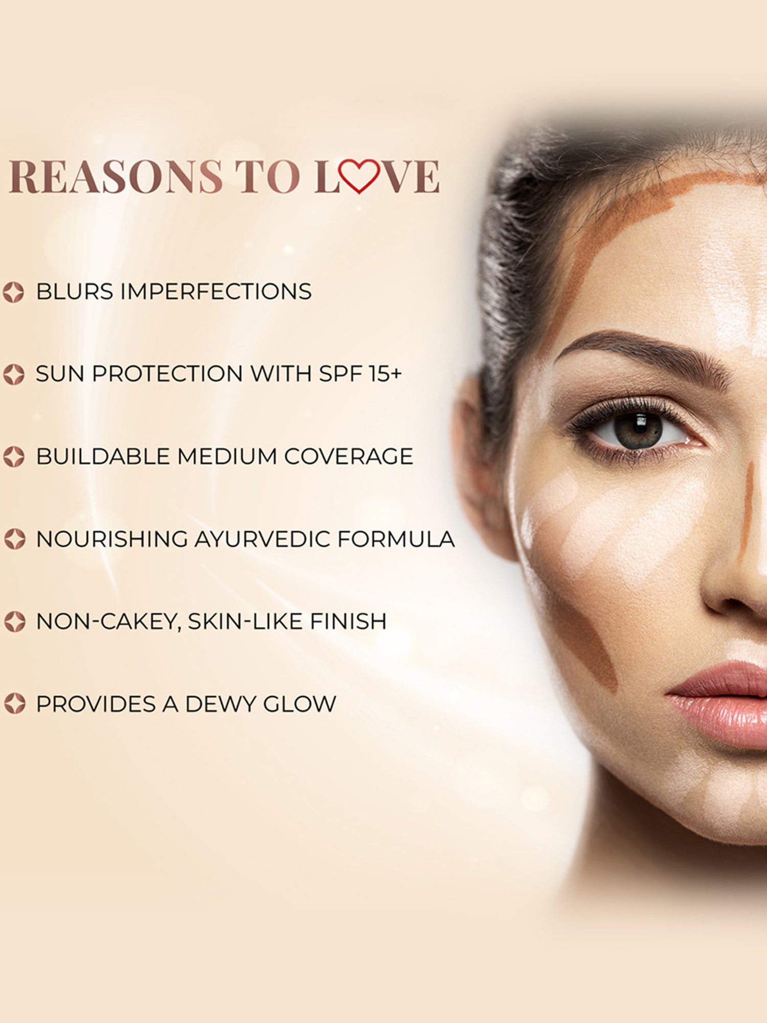 JUST HERBS Hydrating Skin Tint SPF 15+ 1 Ivory - 20 ml