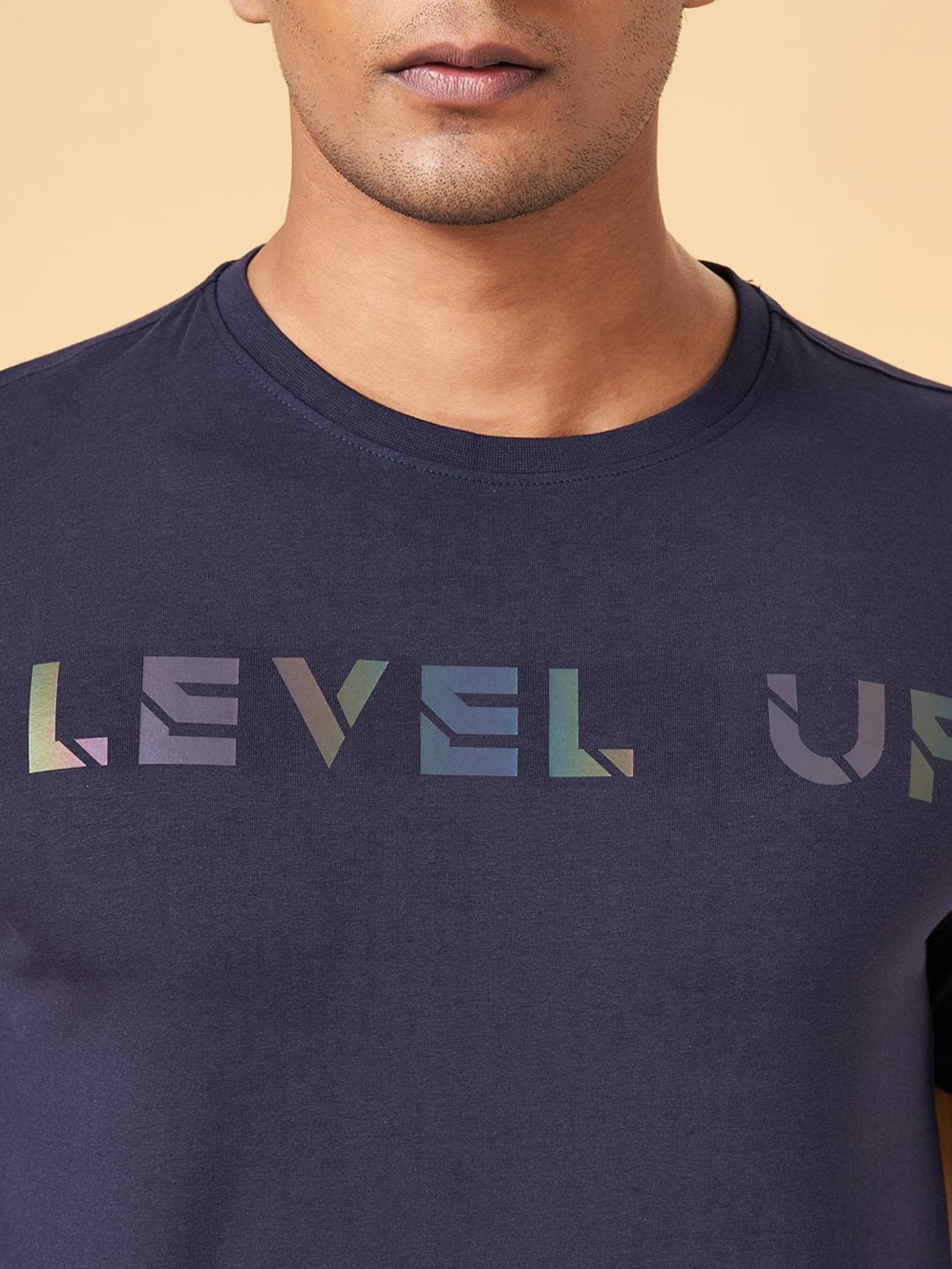 Ajile by Pantaloons Navy Slim Fit Printed T-Shirt