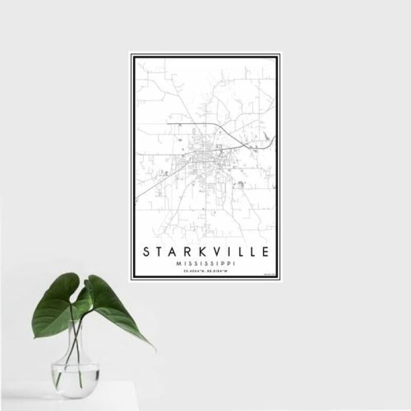 Starkville - Mississippi Classic Map Print