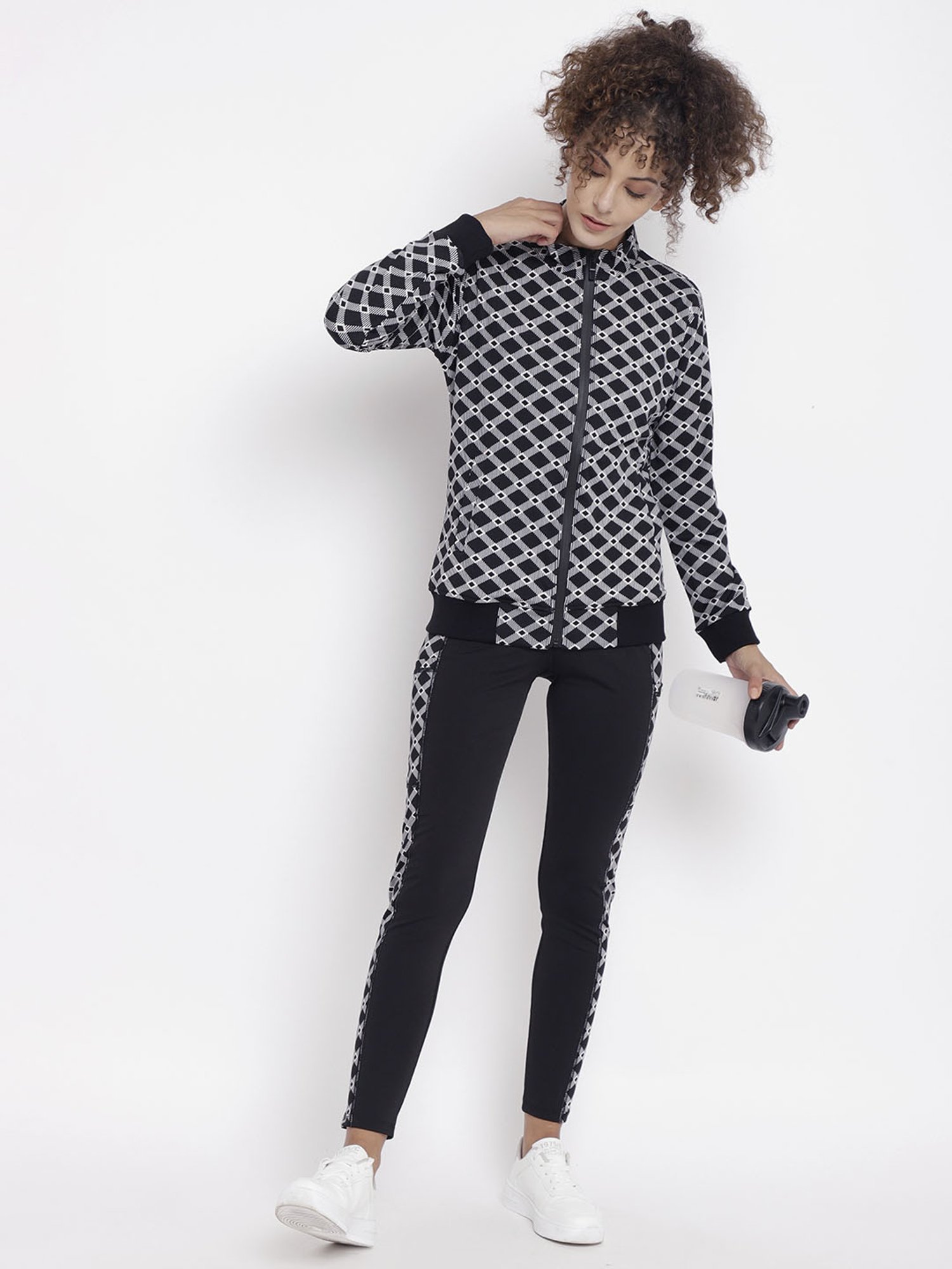 Chkokko Black & White Checks Jacket