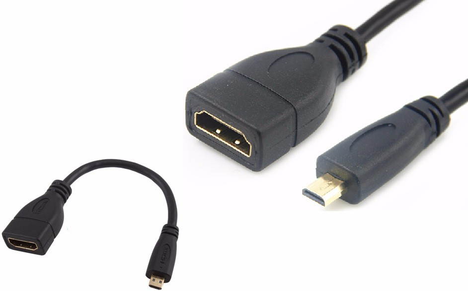 Topwin New Micro HDMI Male D to HDMI Female A Jack Adapter Cable Convertor 1080P