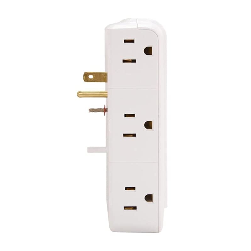 Wall Outlet Multi Plug Extender P6W 6 AC Multi Plug Outlet 1080 Joule Surge Protector Beige
