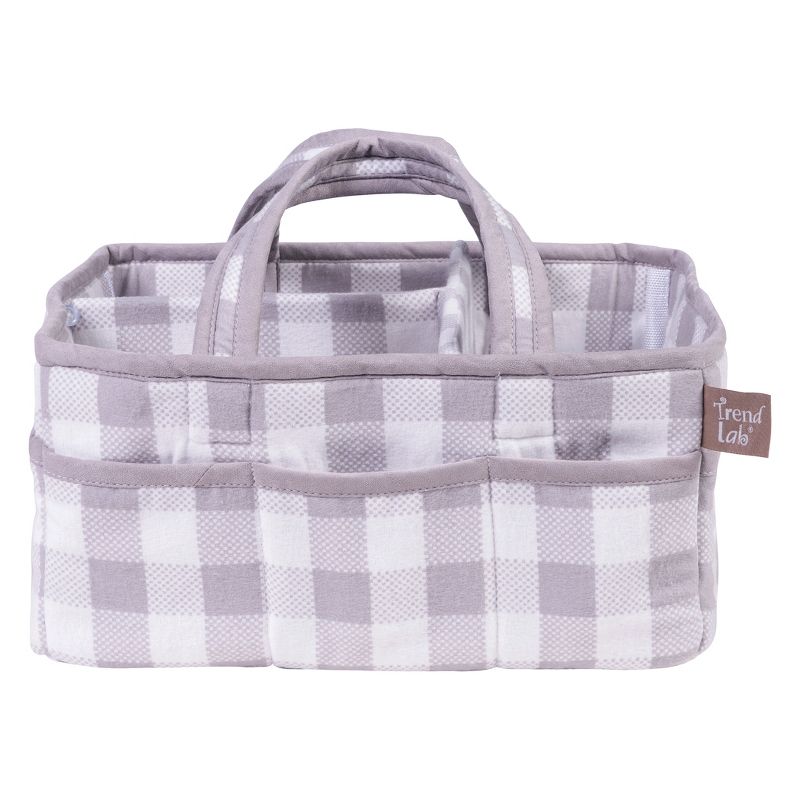 Trend Lab Storage Caddy - Buffalo Check - Gray and White