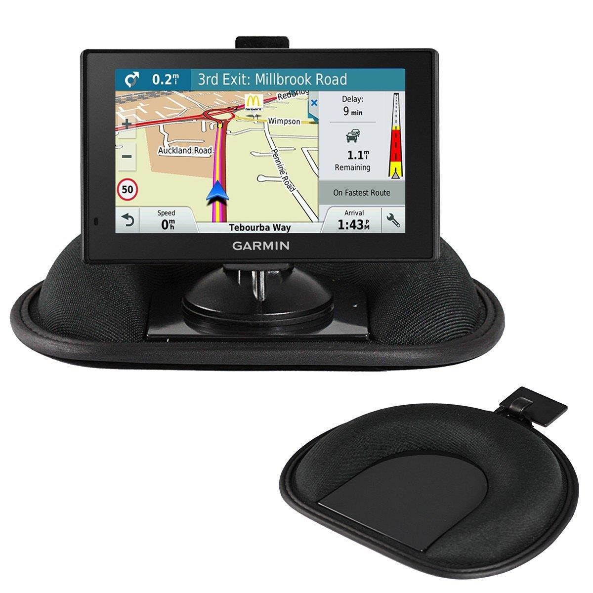 Navitech Dashboard Friction Mount and Suction Mount with GPS Clip Compatible with The Garmin Drive Lux LMT-D
