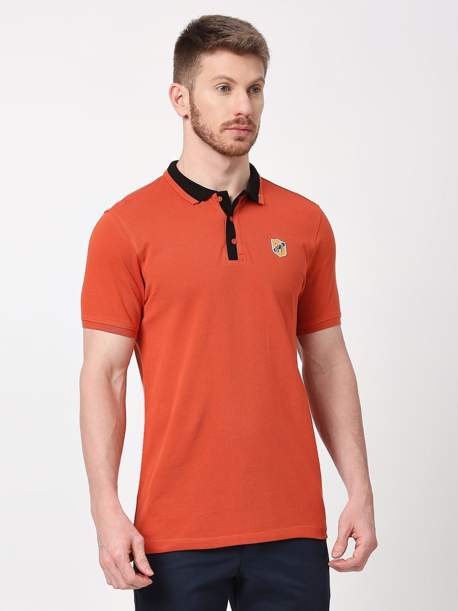 Being Human Brown Regular Fit Polo T-Shirt