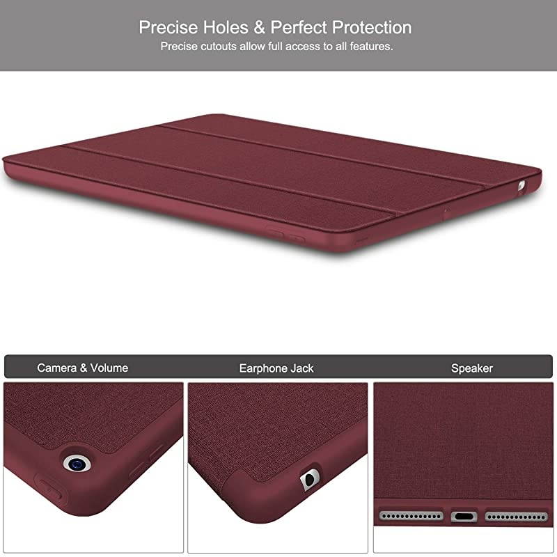 New iPad 102 Case with Pencil Holder iPad 8th Generation 20207th Generation 2019 CasePremium Shockproof Case with Soft TPU Back CoverAuto SleepWake for Apple iPad 102 Wine