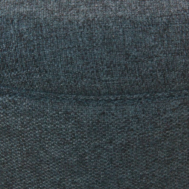Large Round Storage Ottoman Textured Navy - HomePop