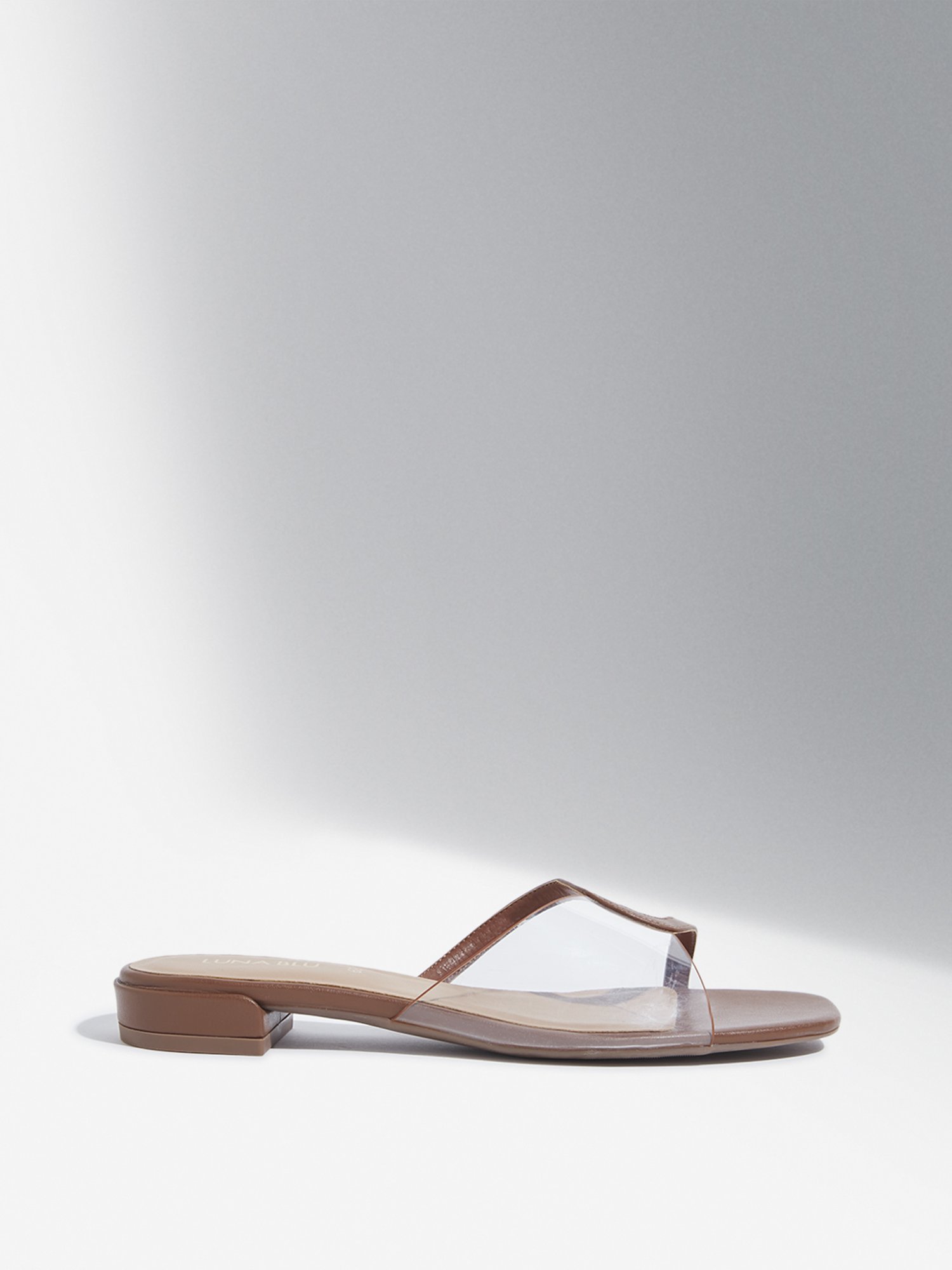 LUNA BLU by Westside Tan Vinyl Strap Slides