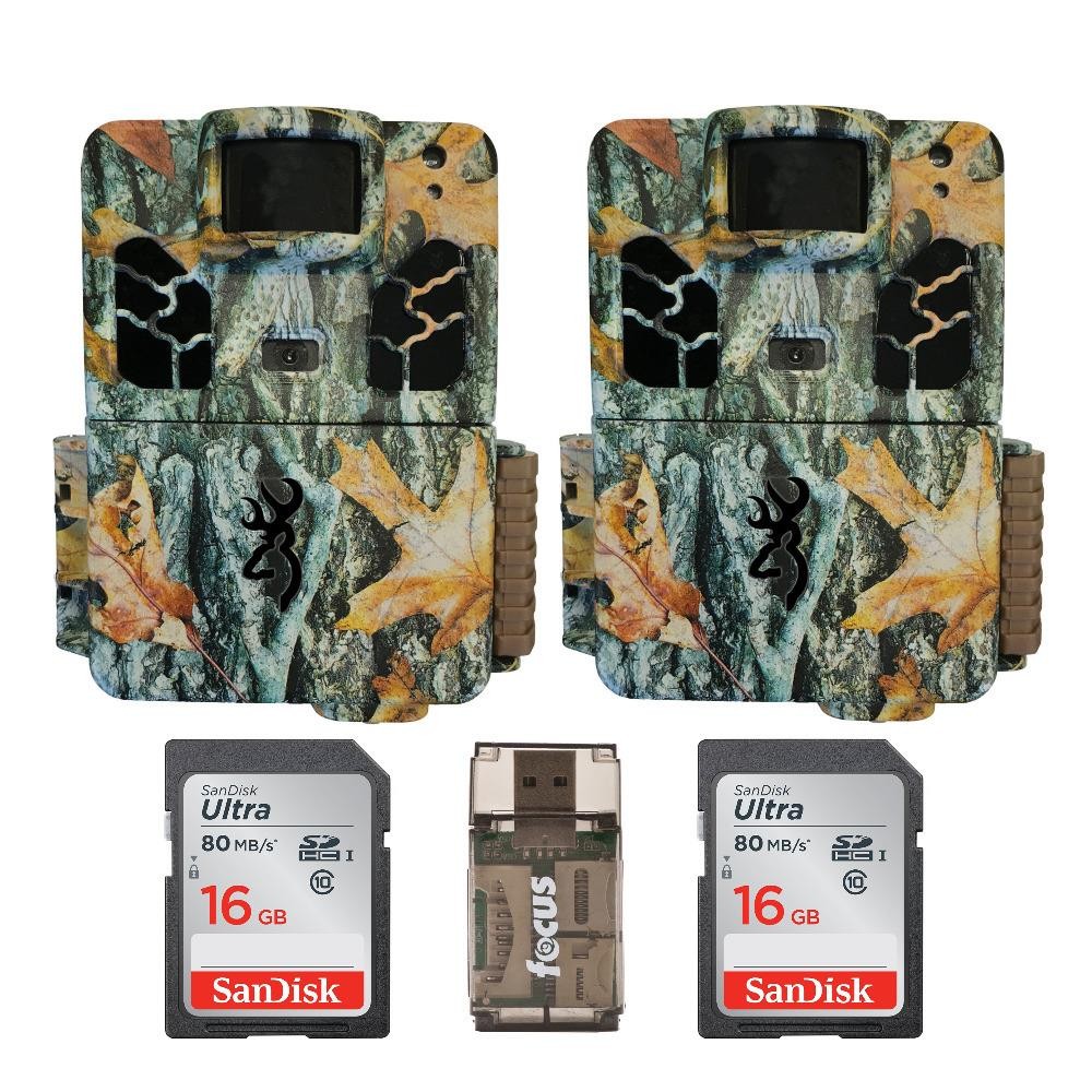 Browning Trail Cameras Dark Ops HD Pro X 20MP Game Cams, Camo, w 16GB Cards Kit