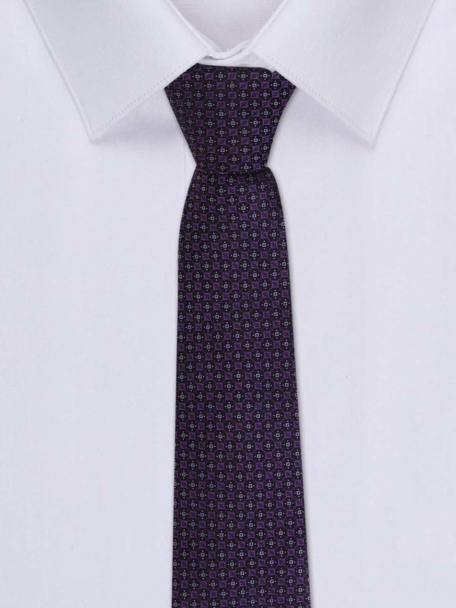 Van Heusen Purple Embroidered Tie