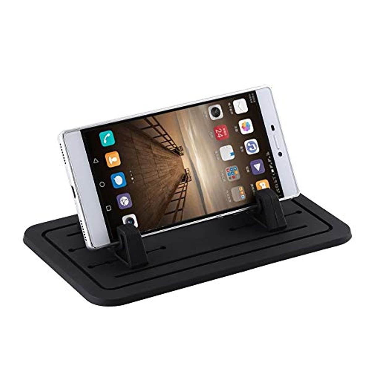 Car Phone Holder, Silicone Anti-Slip Phone Holder Dash Mount for Car Phone Support with Adjustable Silicone Phone Holder Car Organizer
