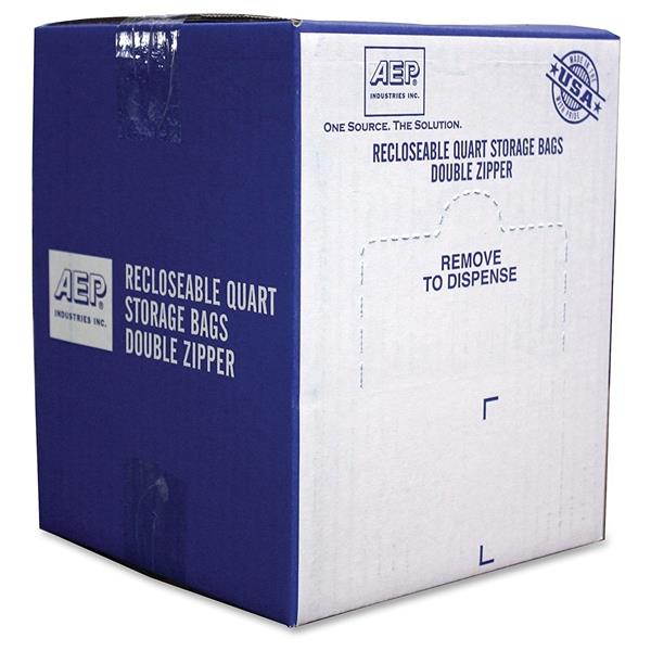 Resealable Clear Plastic Storage Bags, 1Qt, 1.75Mil, 7 X 8, Clear, 500