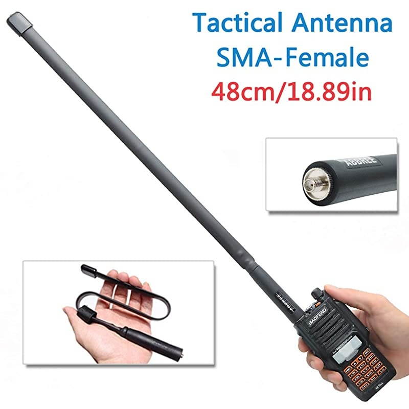 Foldable CS Tactical SMAFemale Connector Dual Band VHF UHF 144430Mhz Antenna for Baofeng UV9R UV82WP UVXR Plus GT3WP UV5RWP Waterproof Two Way Radio